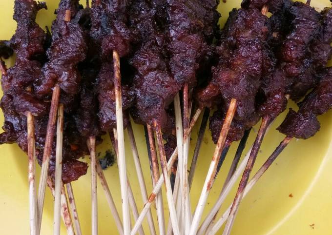 Resep: Sate daging simple Yang Enak