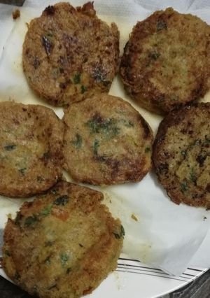 A picture of Chicken Shami kabab.