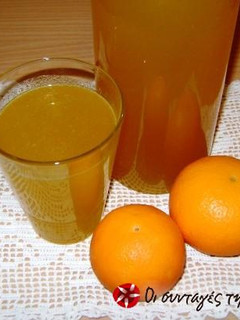 A picture of Orange juice.... from oranges.