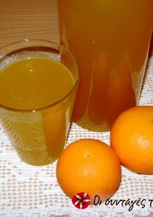 A picture of Orange juice.... from oranges.