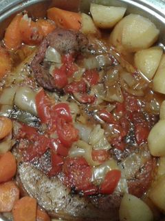 Süldő comb sütve - párolva 🍴 recept fotója