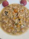 Puchero con pringá de ternera y pollo