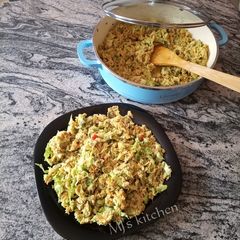 Veggie scrambled eggs A picture of Veggie scrambled eggs.