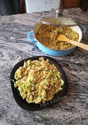 A picture of Veggie scrambled eggs.