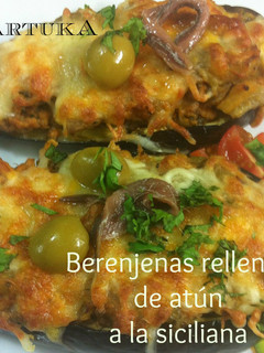 Una foto de Berenjenas rellenas de atún a la siciliana