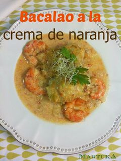 Una foto de Bacalao a la crema de naranja