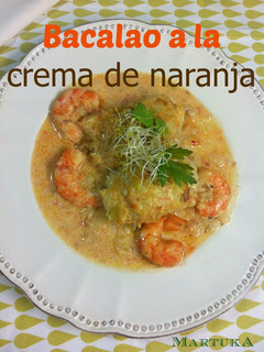Una foto de Bacalao a la crema de naranja