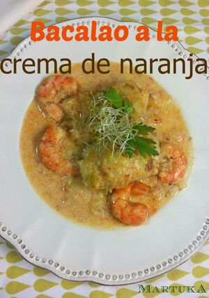 Una foto de Bacalao a la crema de naranja