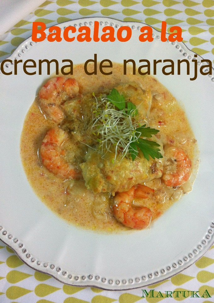 Una foto de Bacalao a la crema de naranja