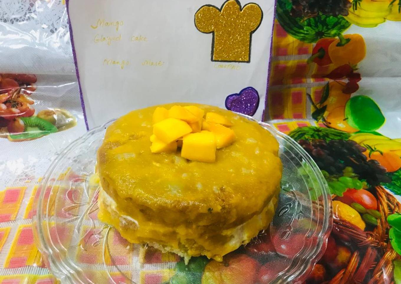 Mango glaze cake