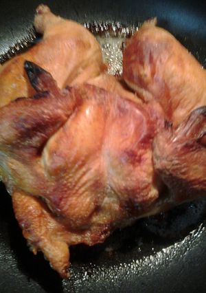 A picture of Asian take out wings recipe using a whole chicken.