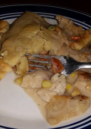 A picture of Cream of Mushroom Chicken Pot Pie.