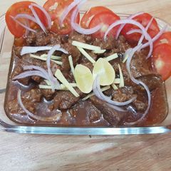 A picture of Pishawari namkeen ghosht.