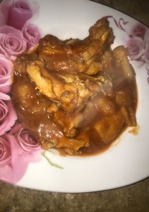 صورة لوصفة ايدام. دجاج مع بطاطس
