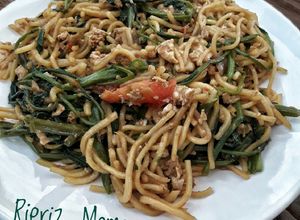 Foto resep Mie kangkung Belacan / Terasi