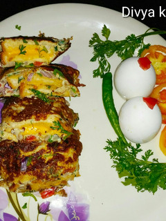 A picture of Bread omelette.