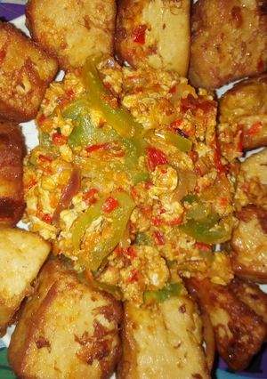 A picture of Awara with egg souce.