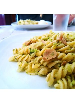 Foto principal de Macarrones con champiñones y brócoli