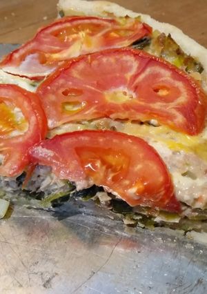 Una foto de Tarta de atún y puerro