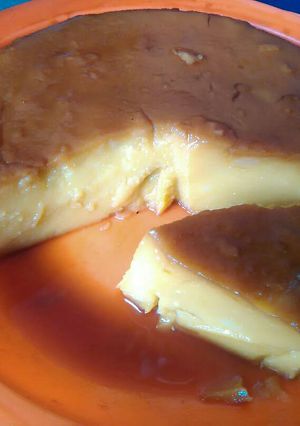 Una foto de Flan de zapallo