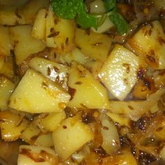 A picture of Aloo ki Bhujiya.