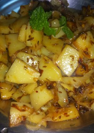 A picture of Aloo ki Bhujiya.
