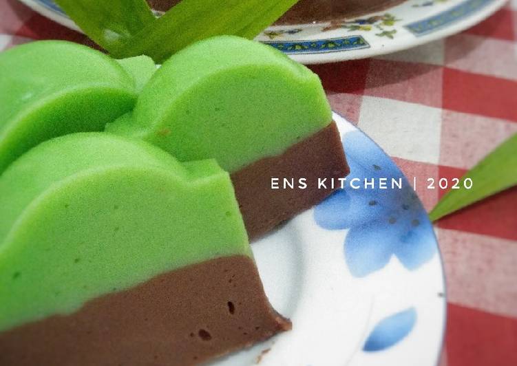 Puding Busa Coklat Pandan