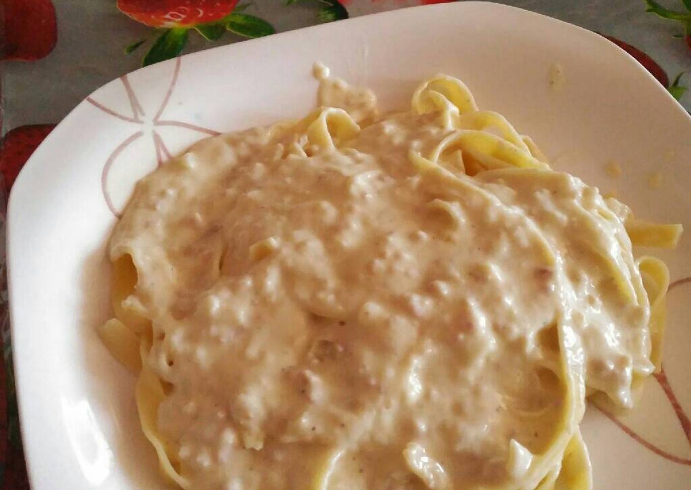 Tallarines a la carbonara thermomix