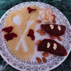 Beetroot halwa A picture of Beetroot halwa.