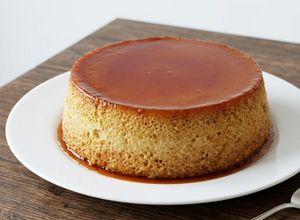 Una foto de Flan