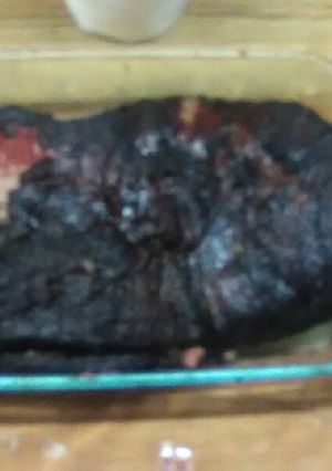 A picture of Smoked corned beef brisket.