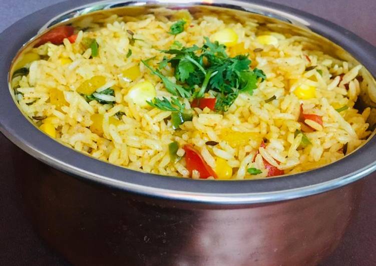 Corn Bell pepper pulav