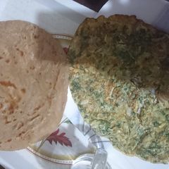 Omelet with paratha A picture of Omelet with paratha.