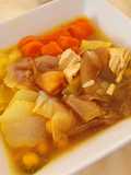 Cocido sin grasa con pollo a mi manera