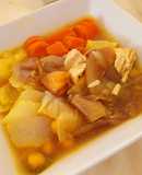 Cocido sin grasa con pollo a mi manera