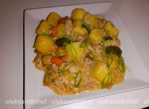 Фото Печеня з тушонкою та ковбасою🤤/ Roast with stew and sausage.
