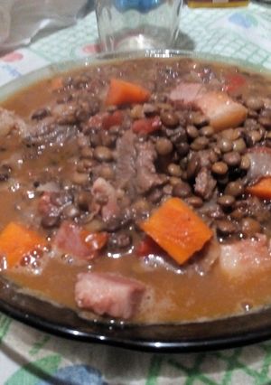 Una foto de Guiso de lentejas