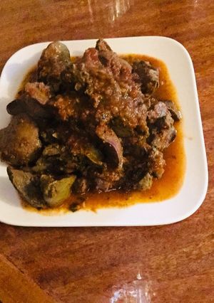 صورة لوصفة كبدة دجاج مشرملة