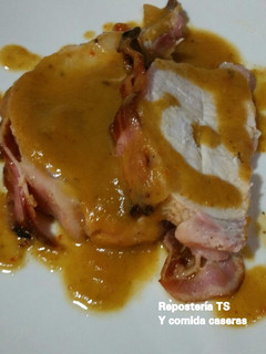 Una foto de Lomo al horno con bacon