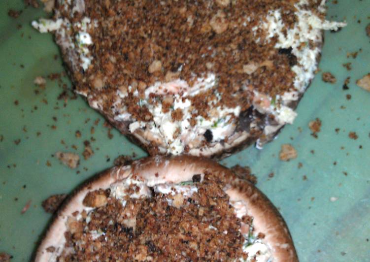 Recipe of Favorite K&#39;s chicken stuffed portabella mushrooms