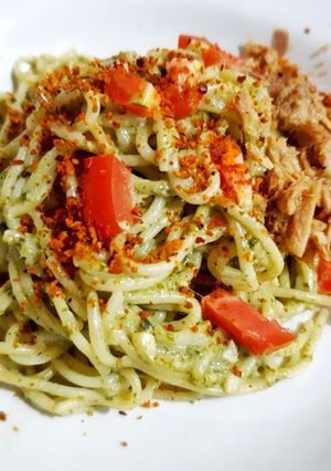 Foto resep Creamy Spinach Spaghetti