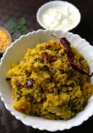 A picture of Moringa Pumpkin khichdi.