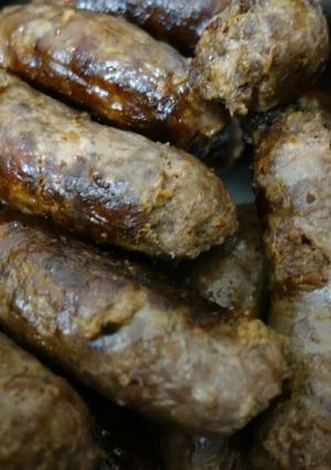 A picture of Oven grilled sausages.
