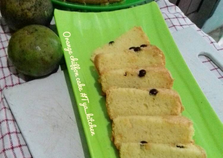 🍋Orange chiffon cake irit pakai 3 telur