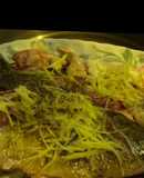 Cá mú câu hấp hành gừng