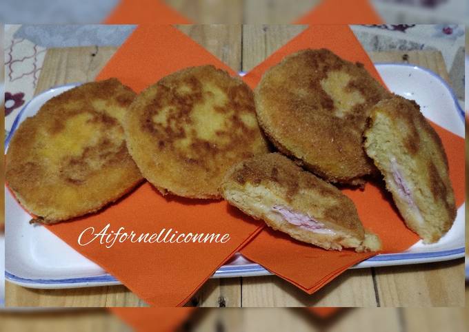 Cotolette di patate con provola e prosciutto