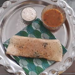 Rava masala Dosa A picture of Rava masala Dosa.