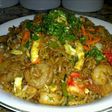 Arroz frito con camarones