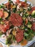 Insalata di gamberi con pompelmo