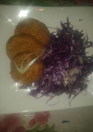Una foto de Milanesa de berenjena fácil